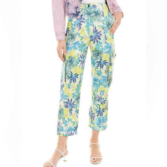 TANYA TAYLOR Womens Size 6 Avery Linen-Blend Pant - Picture 1 of 12